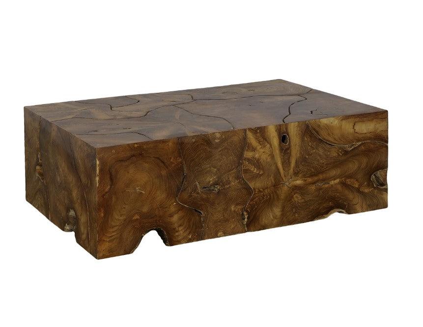 Teak Slice Coffee Table, Rectangle
