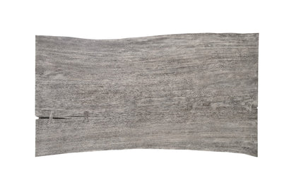 Waterfall Desk Gray Stone, Satin Black Overlap Leg