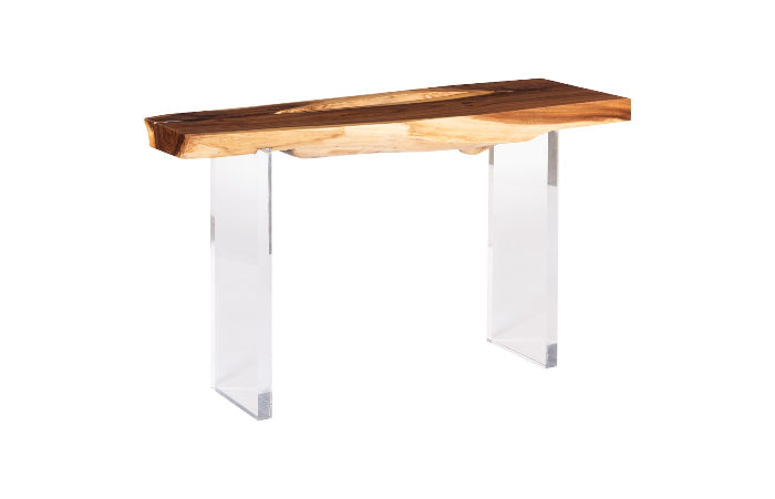 Floating Console Table with Acrylic Legs