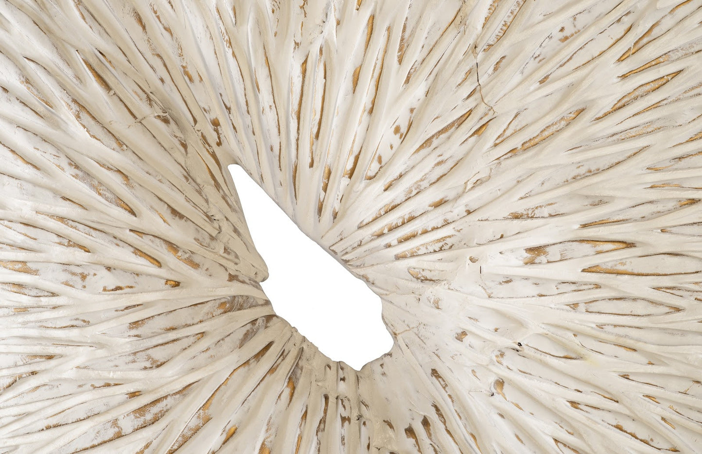 Chainsaw Sculpture on Stand White/Gold