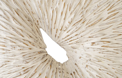 Chainsaw Sculpture on Stand White/Gold