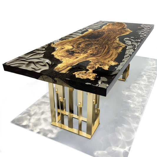 Tiger Olive Wood Dining Table