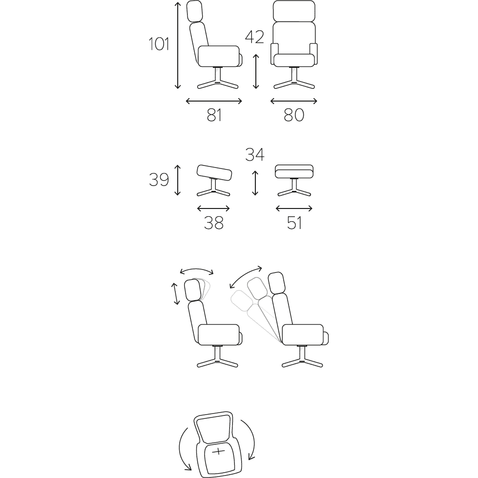 Timeout Recliner + Foot-stool
