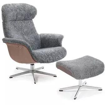 TIMEOUT Recliner Grey and Walnut