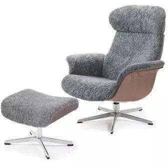 TIMEOUT Recliner Grey and Walnut