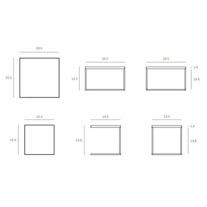 Tray Square Coffee Table Set