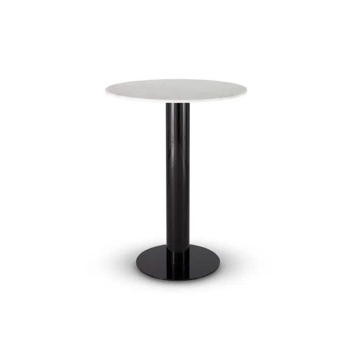 TUBE HIGH TABLE WHITE MARBLE