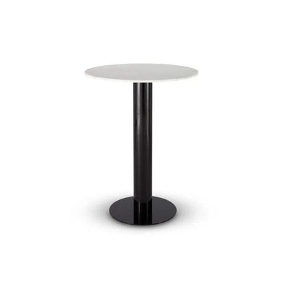 TUBE HIGH TABLE WHITE MARBLE