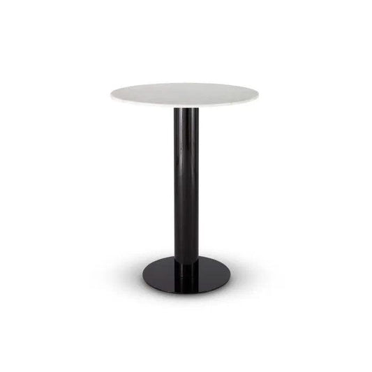 TUBE HIGH TABLE WHITE MARBLE