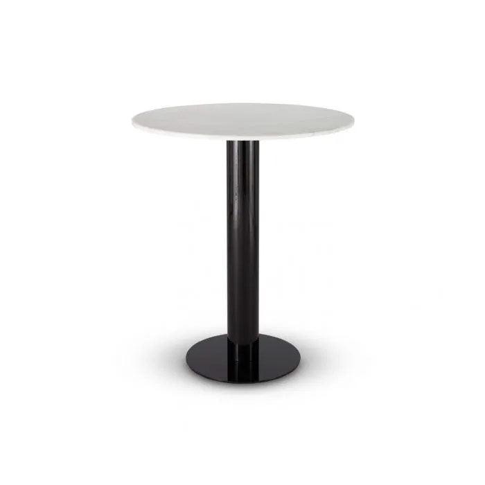 TUBE HIGH TABLE WHITE MARBLE