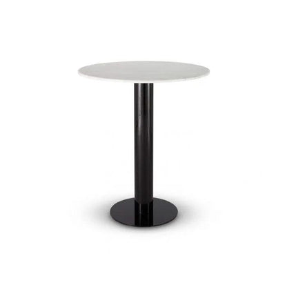 TUBE HIGH TABLE WHITE MARBLE