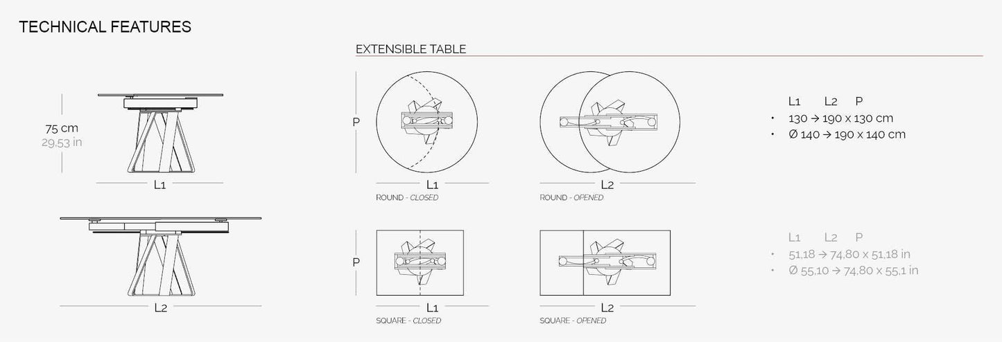 Turning Extensible Dining Table