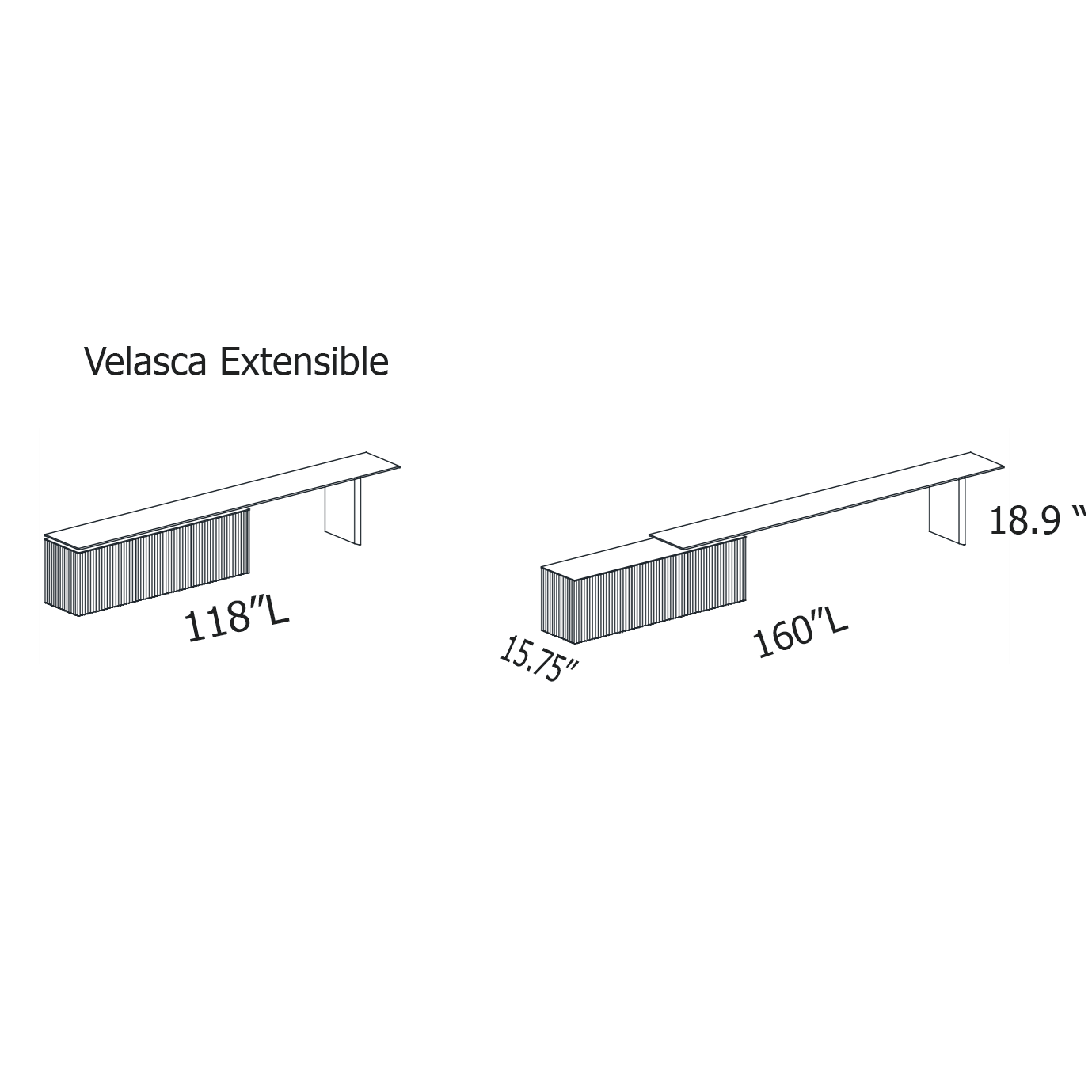 Velasca Extensible 3 Door Sideboard