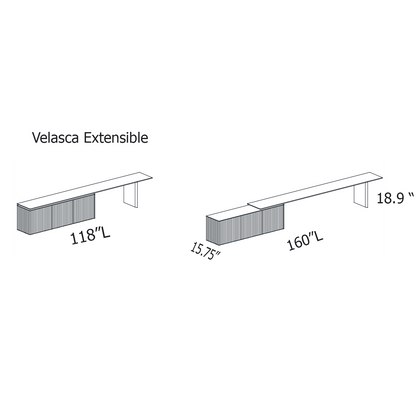 Velasca Extensible 3 Door Sideboard