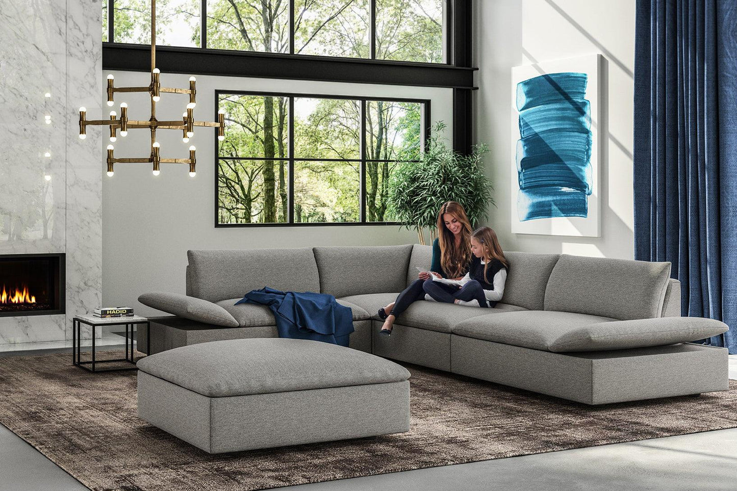 VERSA GRAND SECTIONAL - GREY