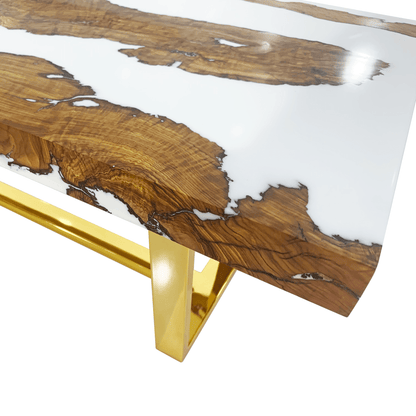 White Morano Olive Wood Coffee Table