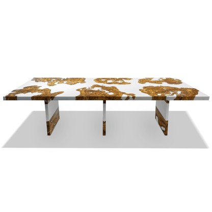 White Thyria Olive Wood Dining Table