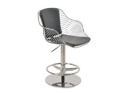 Sgabello con braccioli e pistone Zebra di SohoConcept