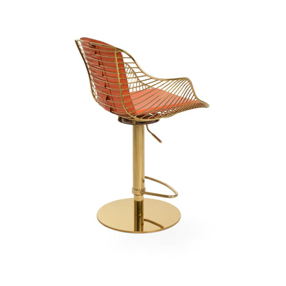 Sgabello con braccioli e pistone Zebra di SohoConcept