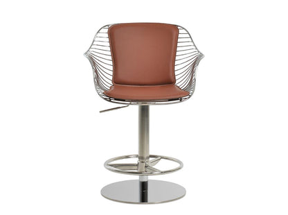 Sgabello con braccioli e pistone Zebra di SohoConcept