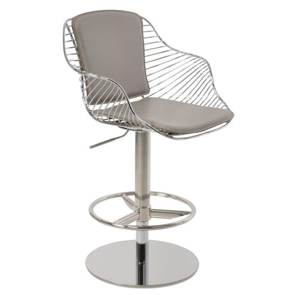 Sgabello con braccioli e pistone Zebra di SohoConcept