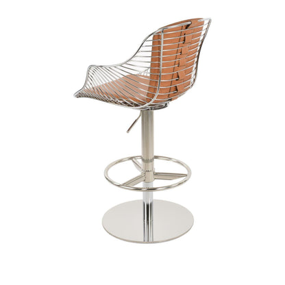 Sgabello con braccioli e pistone Zebra di SohoConcept