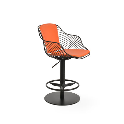 Sgabello con braccioli e pistone Zebra di SohoConcept