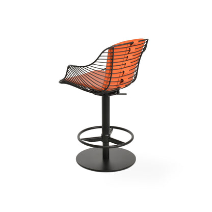 Sgabello con braccioli e pistone Zebra di SohoConcept