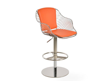 Sgabello con braccioli e pistone Zebra di SohoConcept