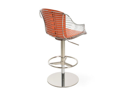 Sgabello con braccioli e pistone Zebra di SohoConcept